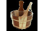 Набір Greus сосна/кедр (шайка 4 л + черпак) з пластиковою вставкою для лазні і сауни