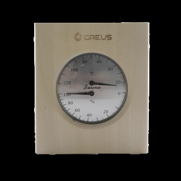 Термогігрометр Greus 16х14,5 липа для лазні та сауни