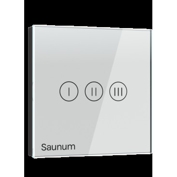 Клімат контроль для лазні та сауни SAUNUM Base S сталь + пульт білий