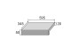 Бортова Г-образна плитка Aquaviva Montagna Light Gray, 595x345x50(20) мм
