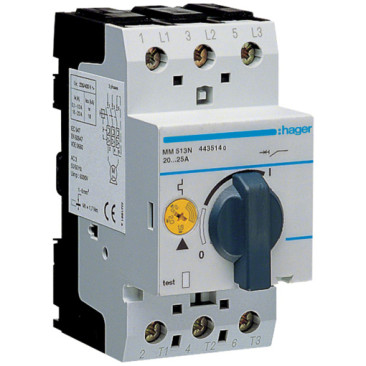 Автоматичний вимикач для захисту двигуна Hager MM514N I=25.0-32.0А