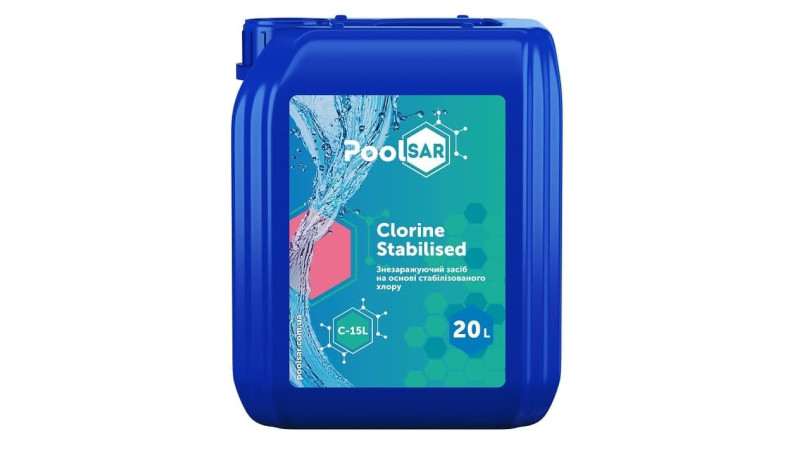 Знезаражуючий засіб для басейну – Poolsar Clorine Stabilised 20L